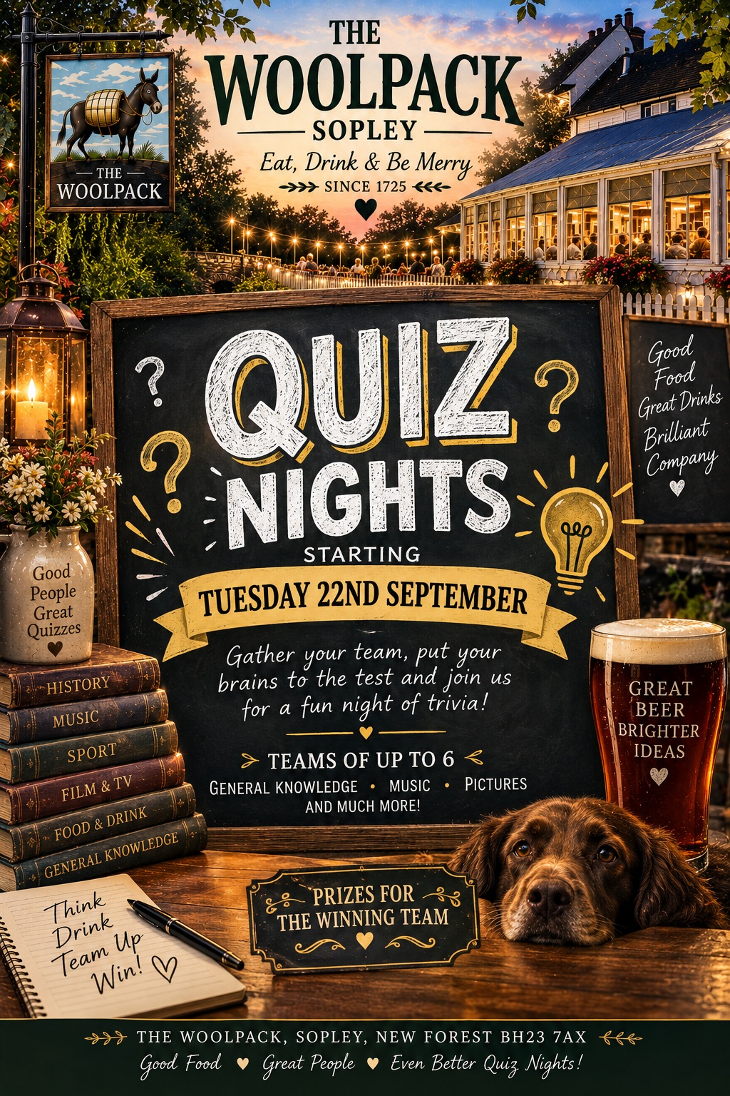 Quiz Nights at The Woolpack Sopley